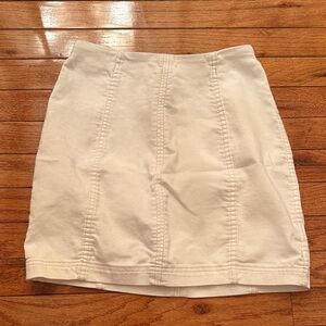 Free People Cream Pencil Skirt